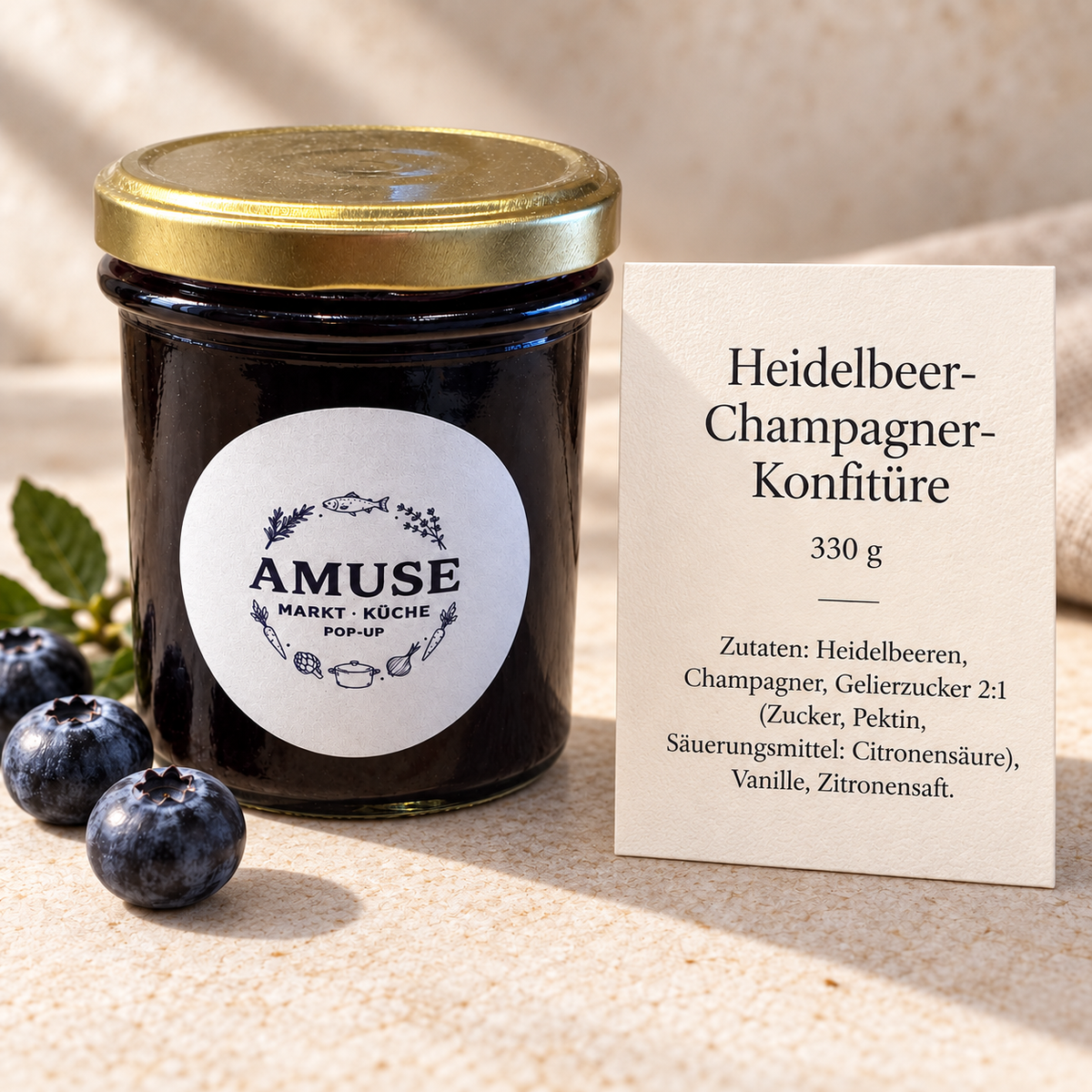 Heidelbeer-Champagner-Konfitüre