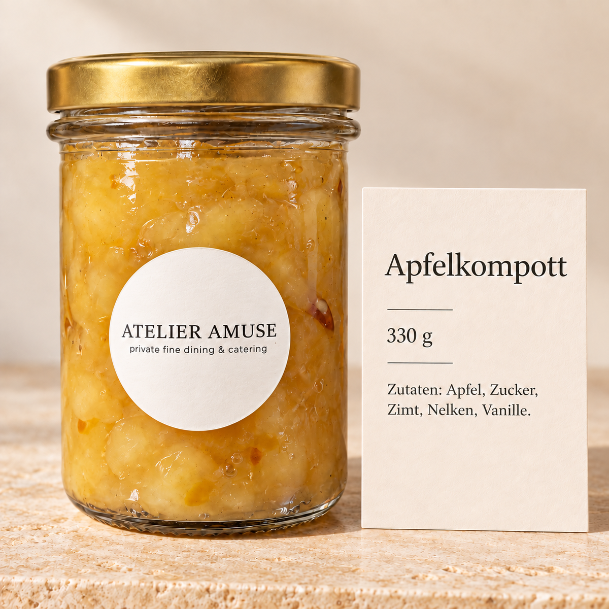 Apfelkompott mit Zimt & Vanille