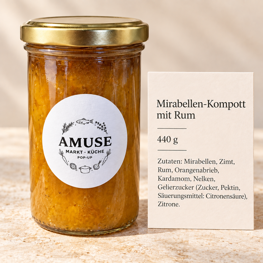 Mirabellen-Kompott mit Rum