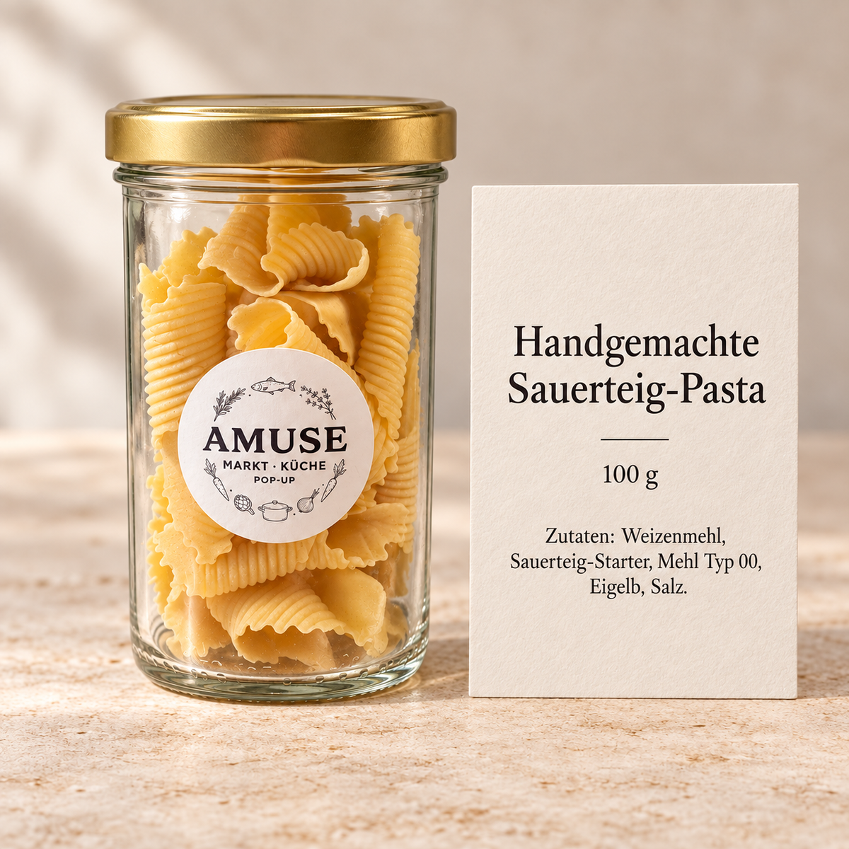 Handgemachte Sauerteig-Pasta